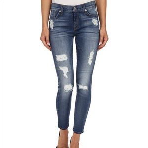 7forallmankind high rise skinny cropped jeans